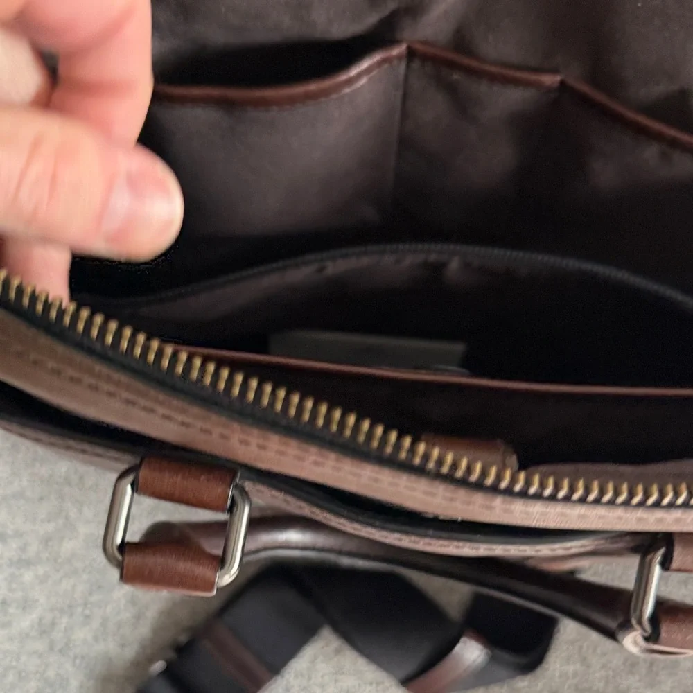 Coach Dark Brown Leather Briefcase - Picture 5 of 7